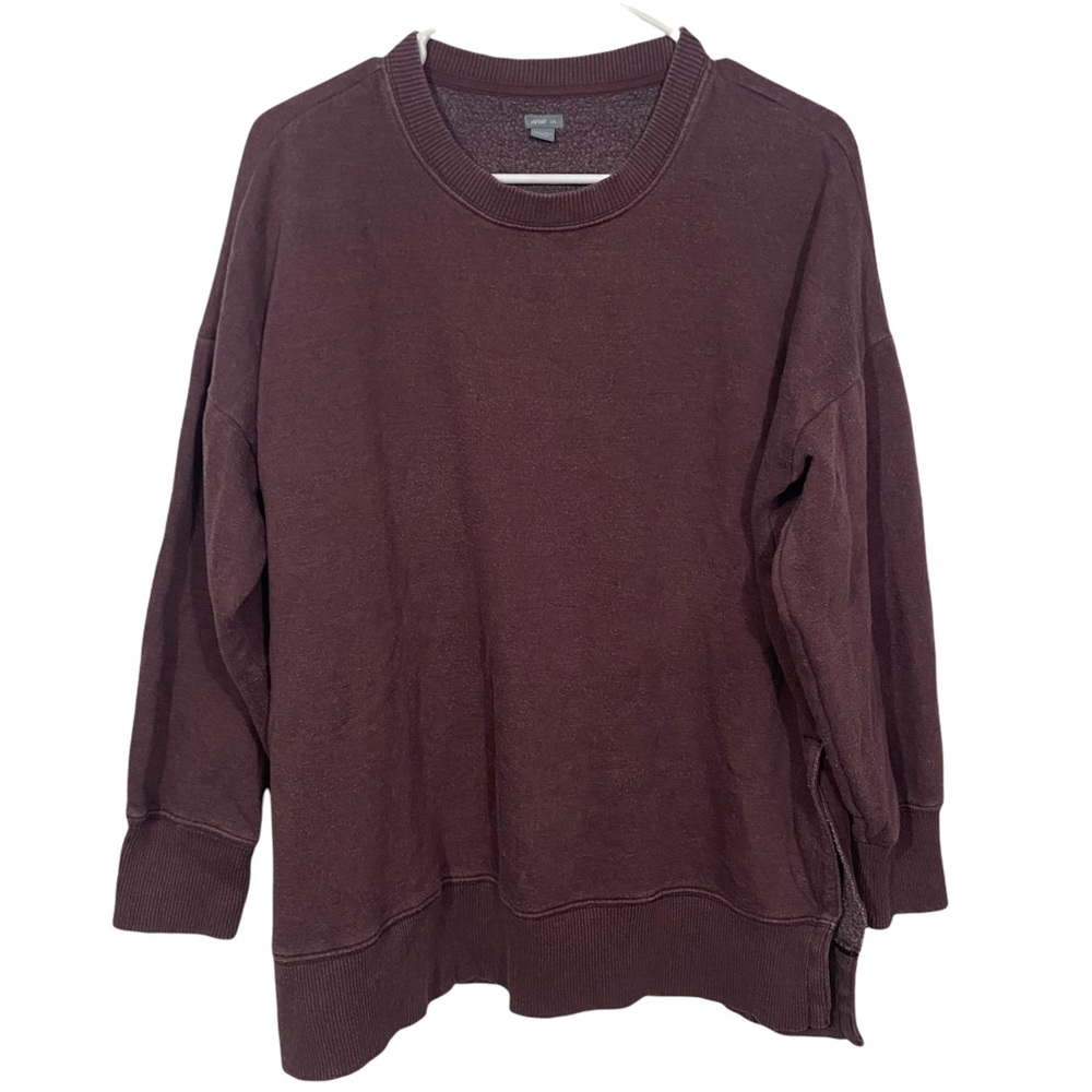 Aerie Chocolate Brown Oversized Crewneck Sweater
